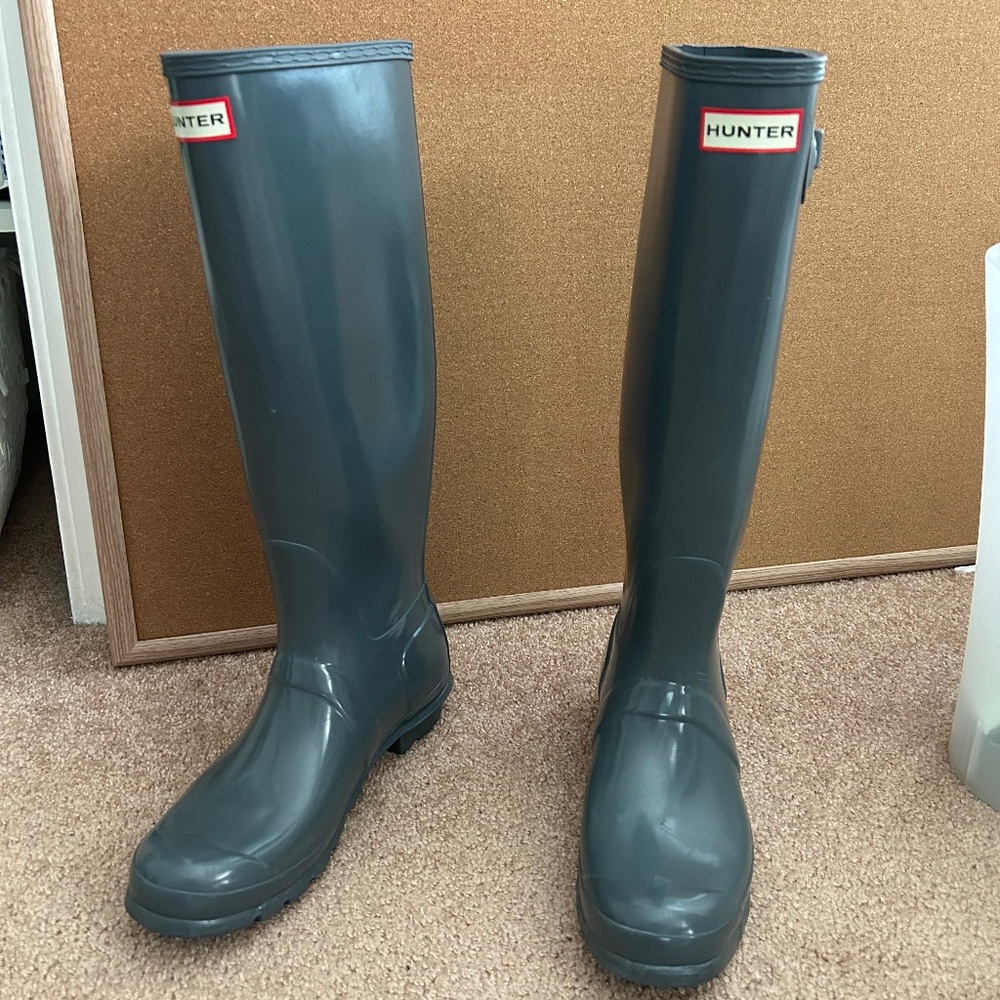 Hunter Boots Original Tall Gloss Graphite